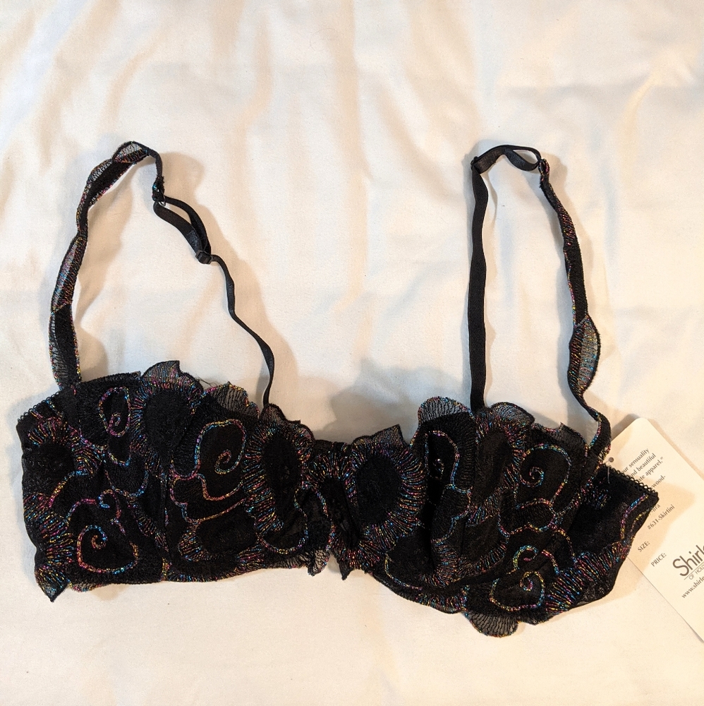 Black Rainbow Bra XL NWT